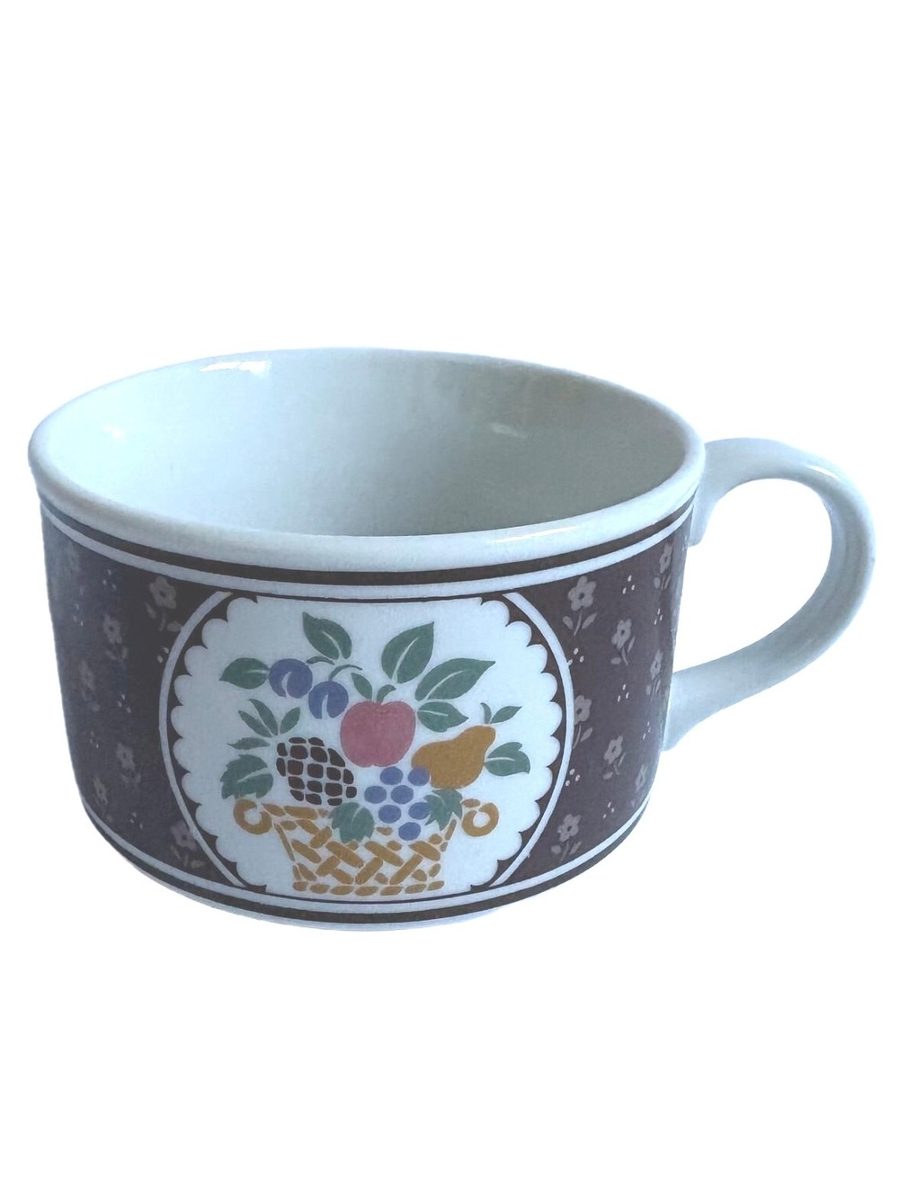 Heritage Fruit Basket Vintage Coffee Mug 90s 80s Collectible